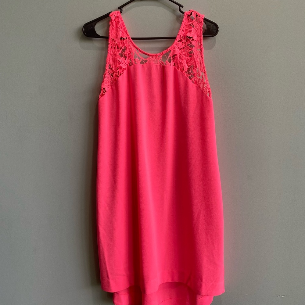 GB Bright Pink Lacy Dress
